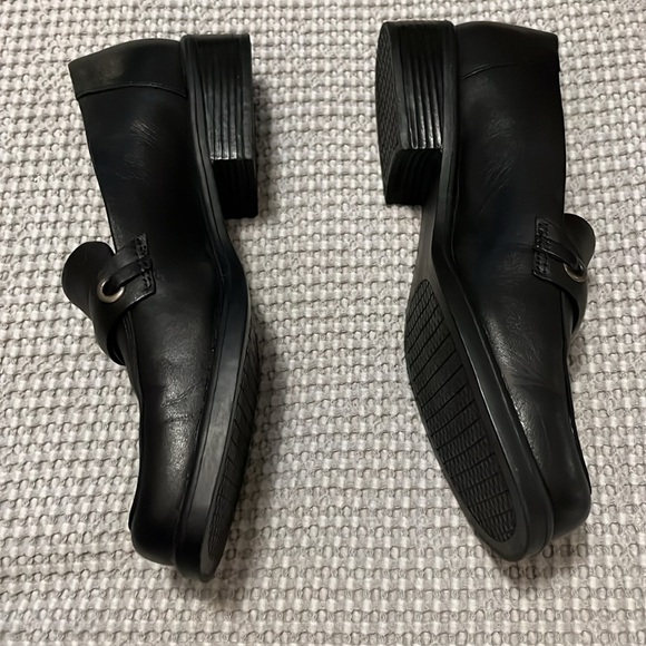 Cherokee Black Leather Square Toe Loafer Slip On Shoes As 8.5 New! - Picture 4 of 15